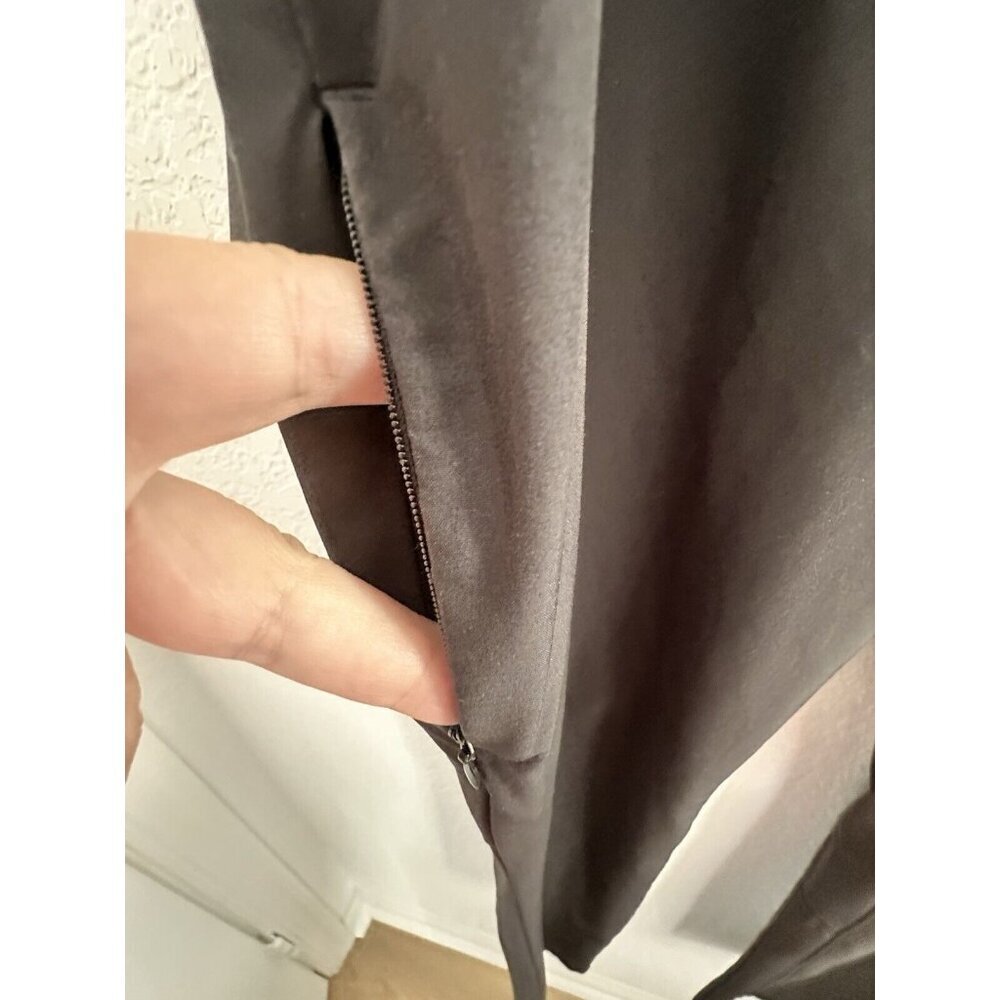 Eddie Bauer Chino Pants Women Size 10 Black Polyester Stretch Slightly Curvy Fit - Picture 3 of 11